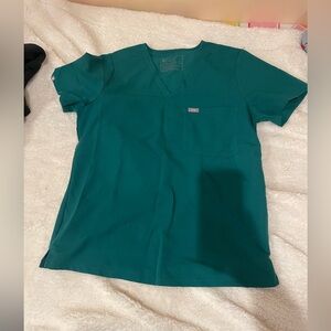 Green Figs Scrub M top & M petite bottom